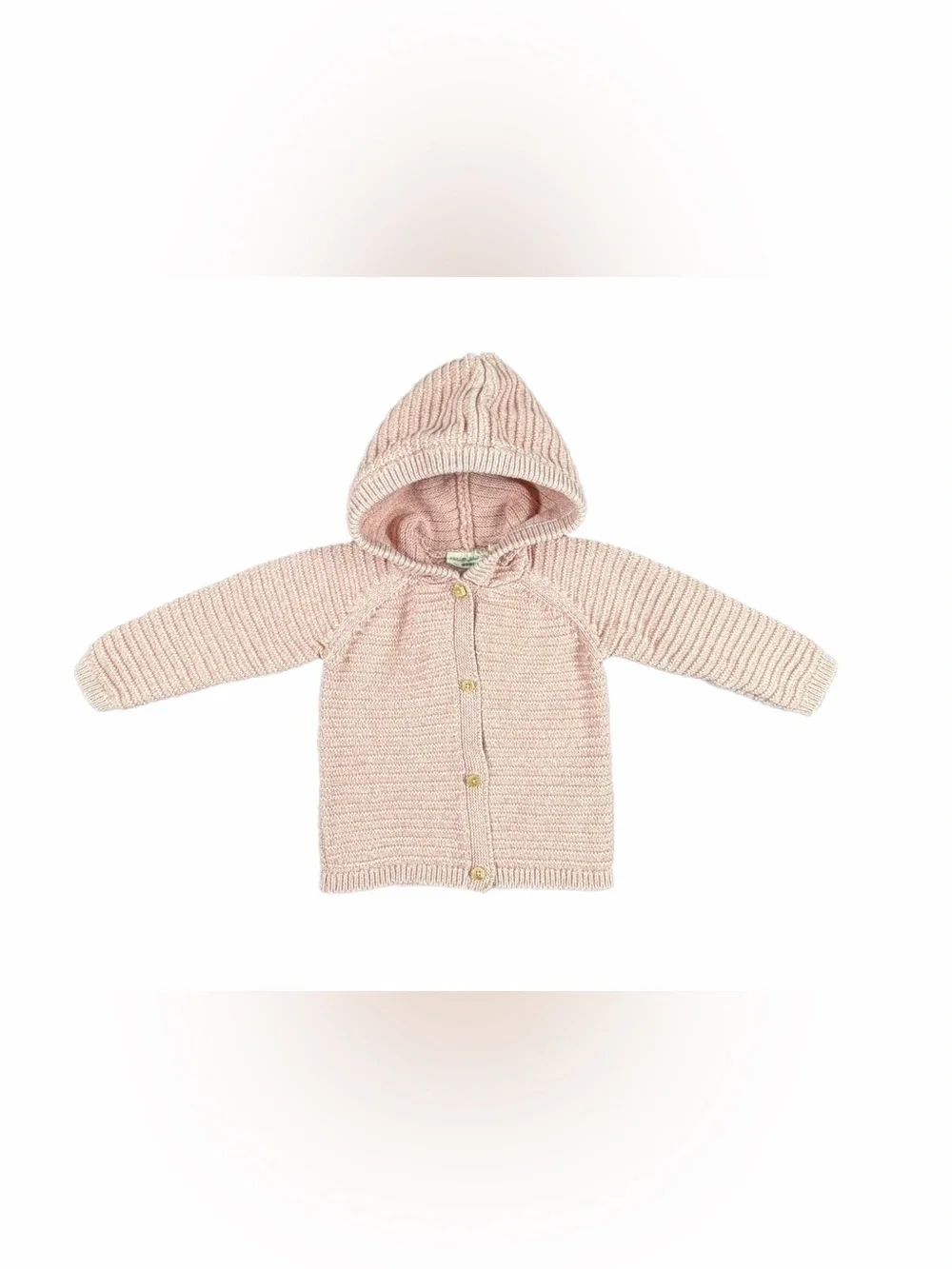 PETITE MAISON x NONO Pink Knit Hooded Cardigan - 12M
